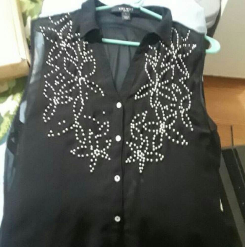 Nine West sheer blouse